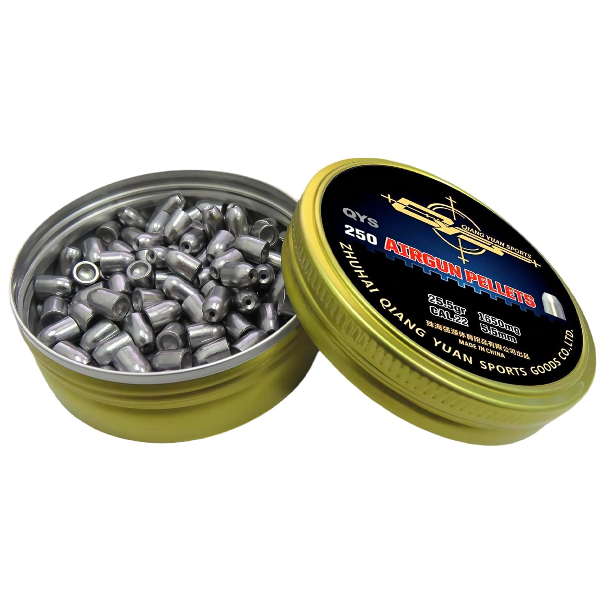 Qiang Yuan Slugs - 5.5mm, 25.5gr - 1650mg - 250pcs.